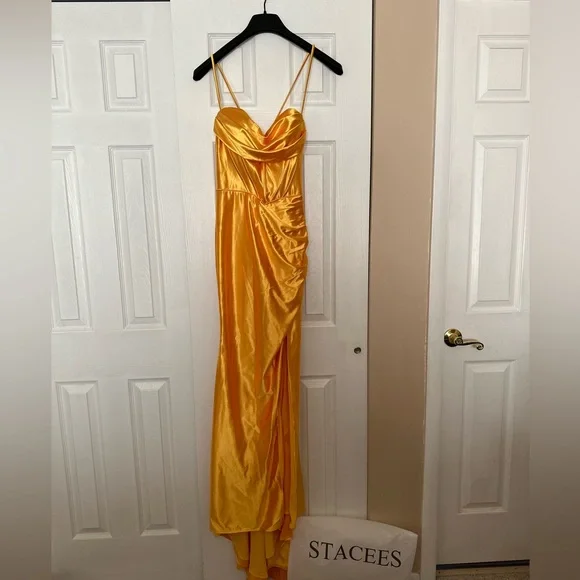 Prom dress goldenrod size